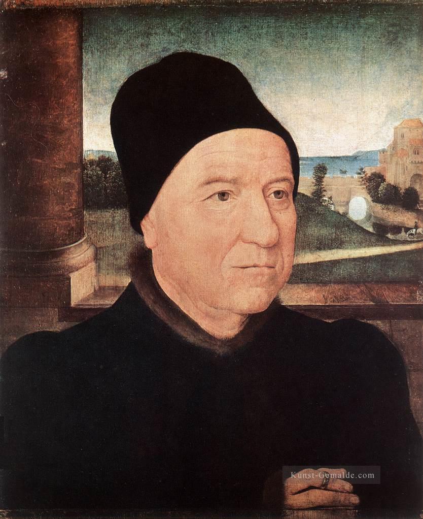 Porträt eines alten Mannes 1470 Niederländische Hans Memling Ölgemälde